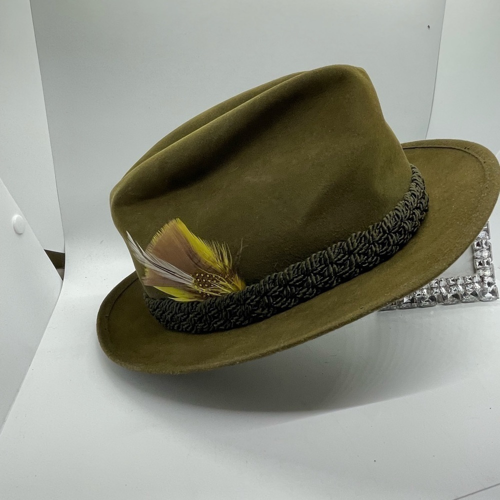 Vintage 1960s Royal STETSON Fedora ~ size 7 ~ Trilby ~ Overwelt Edge' - Picture 2 of 15